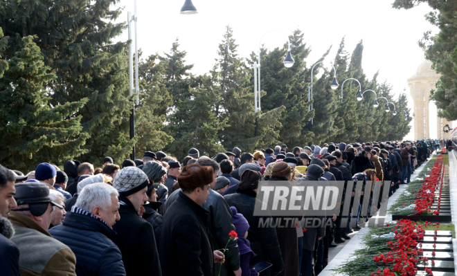 Azerbaijani public honors January 20 tragedy victims’ blessed memory.  Baku, 20 Jan. 2016